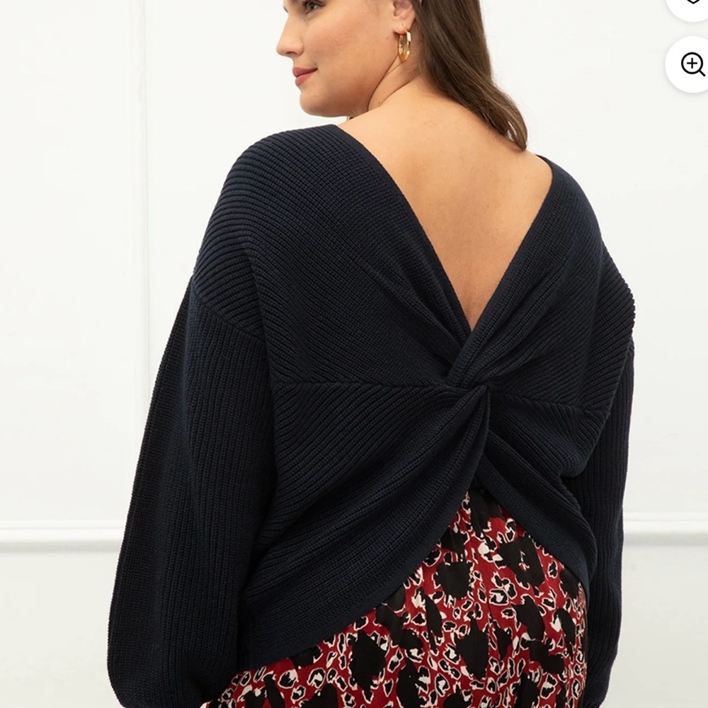 Eloquii Plus Size Black Knit Top